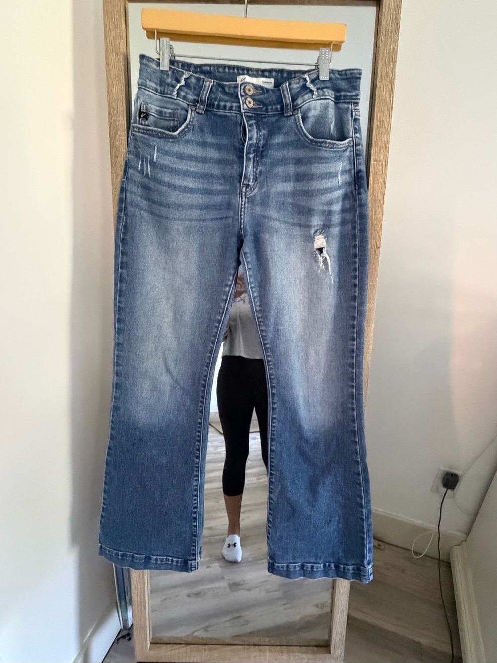 KanCan Medium Blue Distressed Boot Cut Jeans